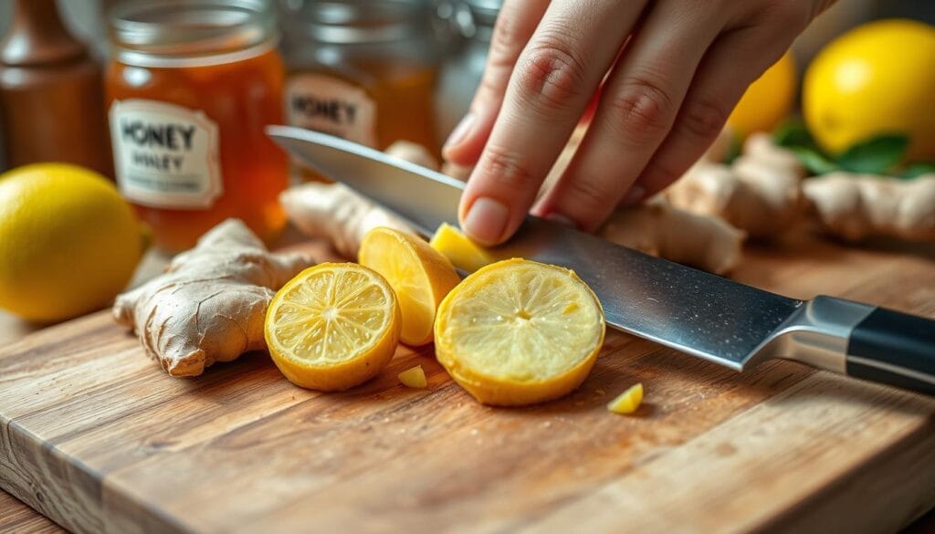 Ginger slicing technique