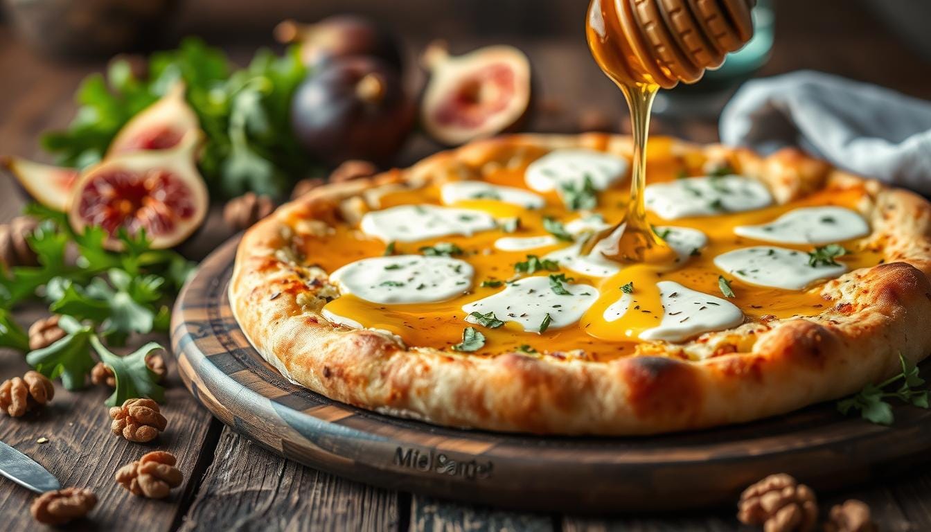 pizza chevre miel