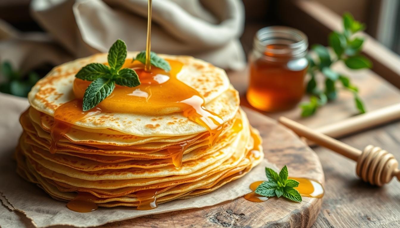 recette :  les crêpes au miel